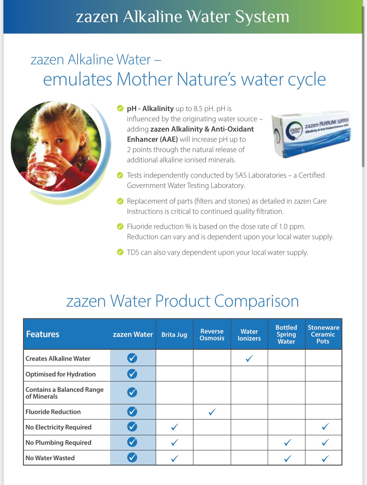 Zazen Alkaline Water System 12L